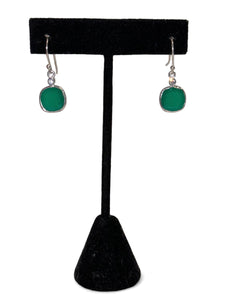 Green Onyx Sterling Silver Earrings