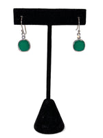 Load image into Gallery viewer, Green Onyx Sterling Silver Earrings
