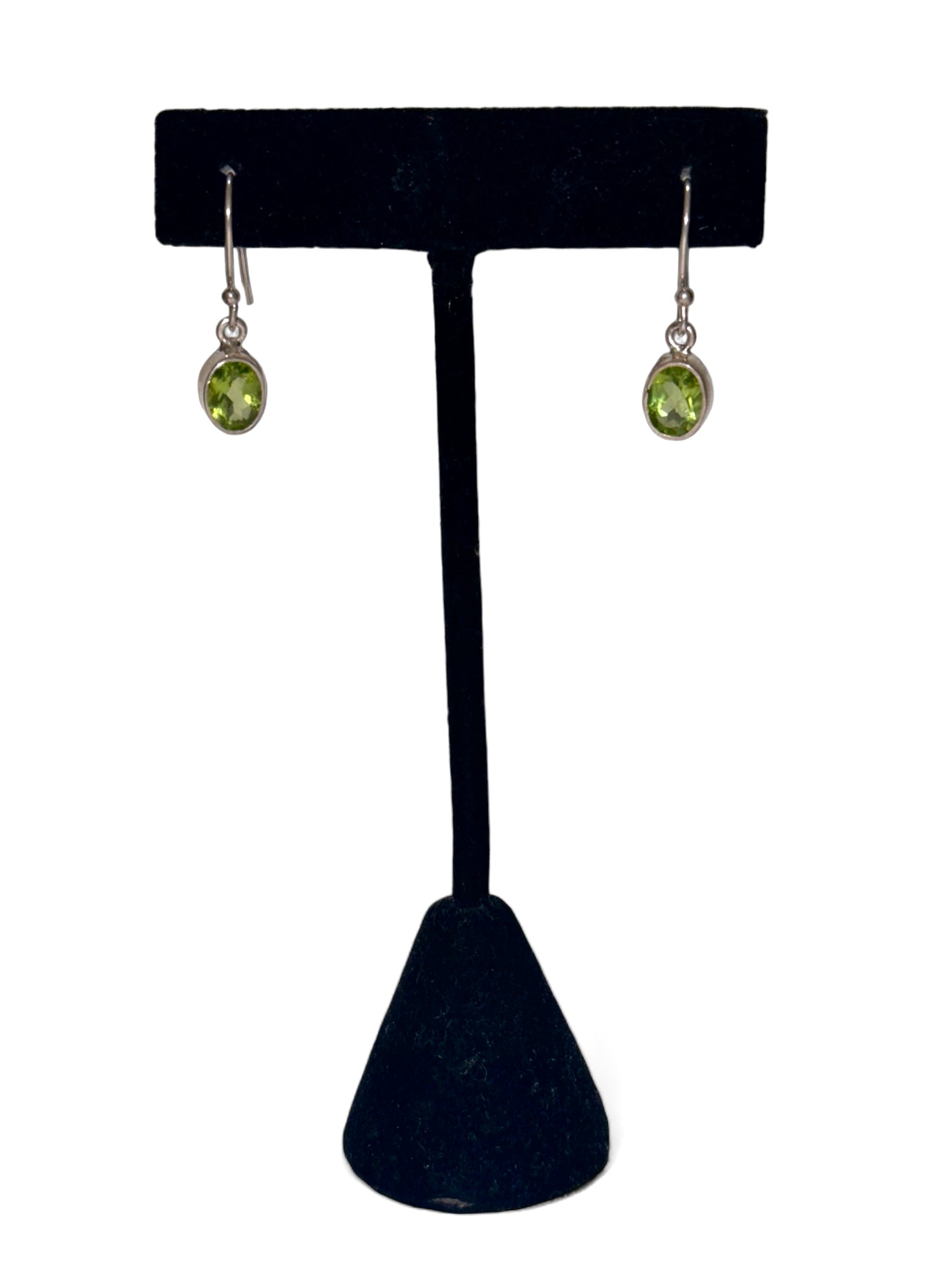 Green Amethyst Sterling Silver Earrings