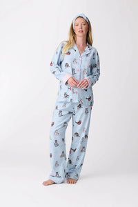 Flannel Pajama Sets - Coffee & Cat Naps