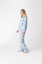 Load image into Gallery viewer, Flannel Pajama Sets - Coffee &amp; Cat Naps
