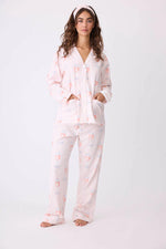 Load image into Gallery viewer, Rose All Day Flannel Pajama Set
