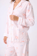 Load image into Gallery viewer, Rose All Day Flannel Pajama Set
