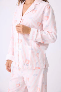 Rose All Day Flannel Pajama Set