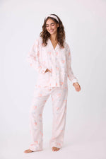 Load image into Gallery viewer, Rose All Day Flannel Pajama Set
