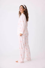 Load image into Gallery viewer, Rose All Day Flannel Pajama Set
