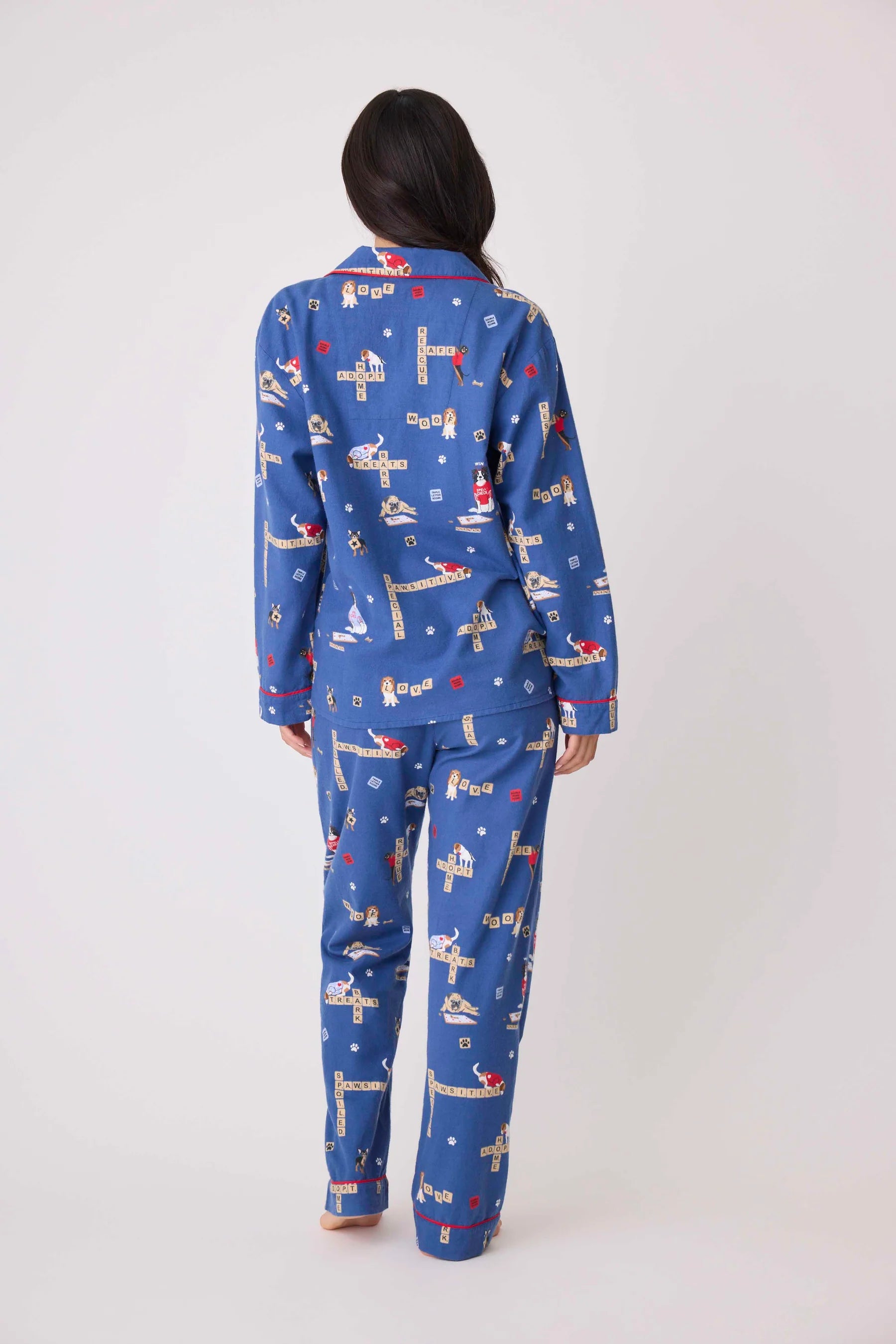 Love Leo Dog Rescue Cozy Flannel Pajama Set