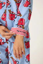 Load image into Gallery viewer, Hug in a Mug Flannel Pajama Set
