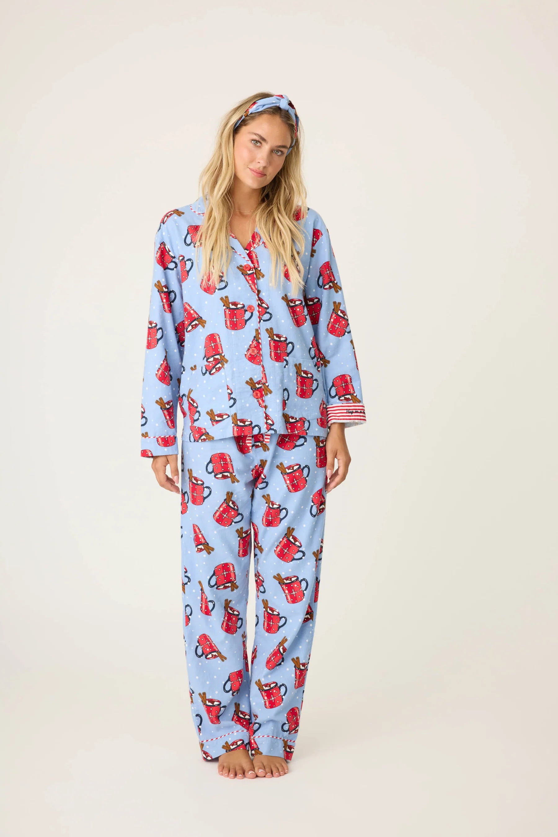 Hug in a Mug Flannel Pajama Set