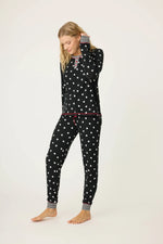 Load image into Gallery viewer, Tiny Hearts Waffle Thermal Ski Jammies PJ Set
