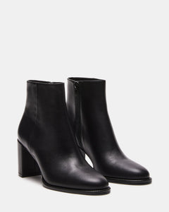 Jozie black leather bootie