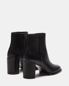 Jozie black leather bootie