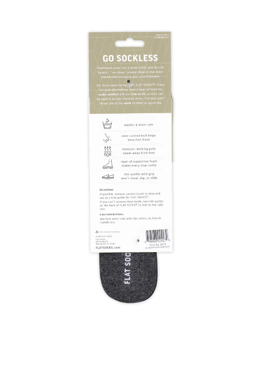 Dark Heather Grey Flat Socks