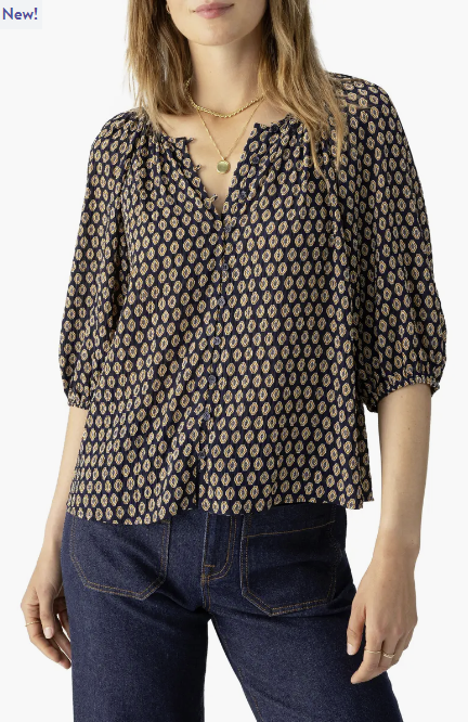 Blouson Soft Blouse - Windchime