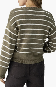 Chill Vibes Sweater - Burnt Olive Stripe