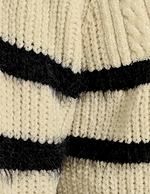 Load image into Gallery viewer, Belle Stripped Combo Knit Sweater
