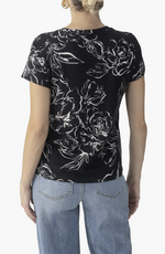 Load image into Gallery viewer, The Perfect Tee - Rose Stencil Black
