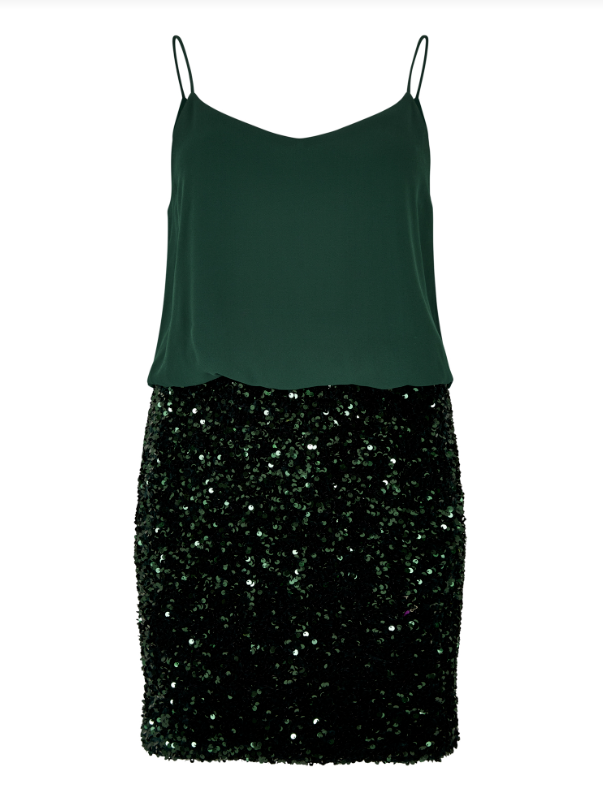 Chiffon Cami Velvet Sequin Skirt Dress