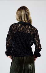 Load image into Gallery viewer, At Dusk Velvet Lace Shirt
