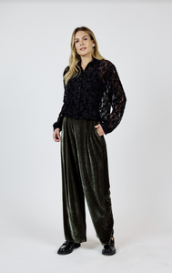 At Dusk Velvet Lace Shirt