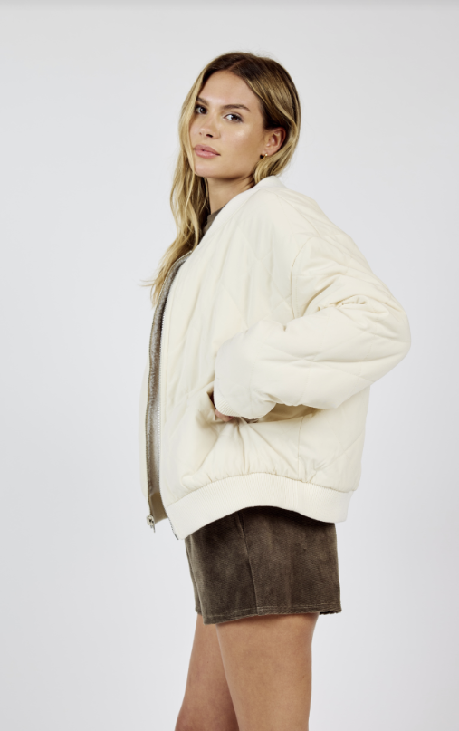 Jill Reversible Zip Up Bomber Jacket