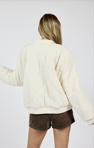 Jill Reversible Zip Up Bomber Jacket