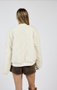 Jill Reversible Zip Up Bomber Jacket