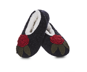 Women's Winter Rose Chenille Plush-Lined Slippers