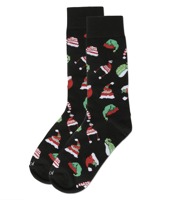 Men's Santa Hats Christmas Crew Socks