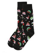 Load image into Gallery viewer, Men&#39;s Santa Hats Christmas Crew Socks
