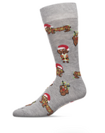 Load image into Gallery viewer, Men&#39;s Lit Dachshund Dog Holiday Novelty Crew Socks
