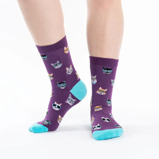 Smarty Cats Women's Crew Socks