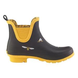 Chelsea Rain Boot Black Bees