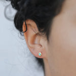 Load image into Gallery viewer, Turquoise Sun Stud Earrings
