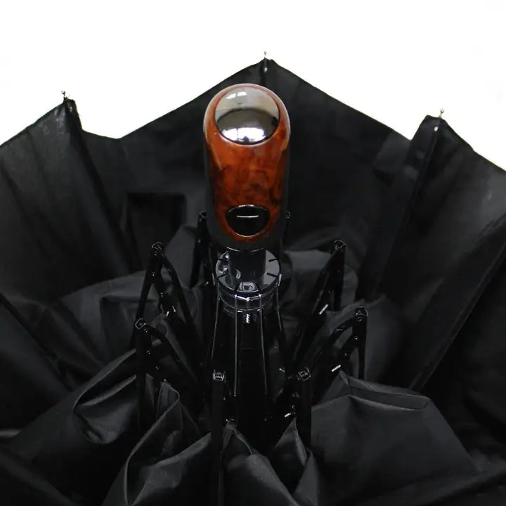 Monochrome Auto Open-Fold Compact Umbrella