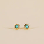 Load image into Gallery viewer, Turquoise Sun Stud Earrings
