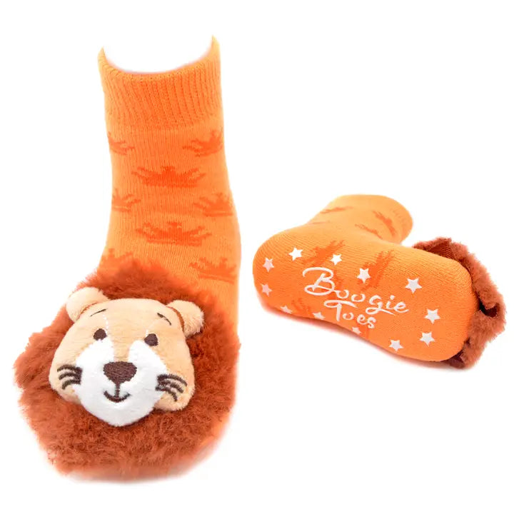 Lion Boogie Toes Rattle Socks