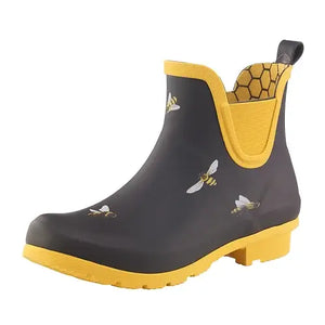 Chelsea Rain Boot Black Bees