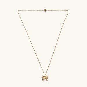 Bow Necklace- Gold