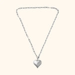 Load image into Gallery viewer, Bubble Heart Chain Necklace - Silver
