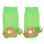 Load image into Gallery viewer, Green Turtle Boogie Toes Rattle Socks
