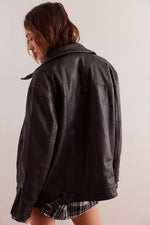 Load image into Gallery viewer, We The Free Buckle Up Vegan Leather Jacket
