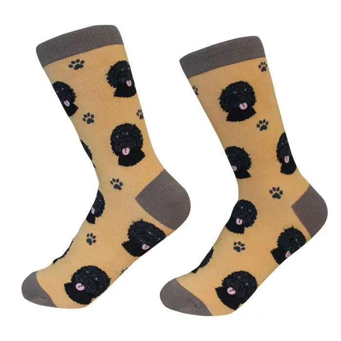 Labradoodle Black Socks - Fun Novelty Dog Socks - Unisex