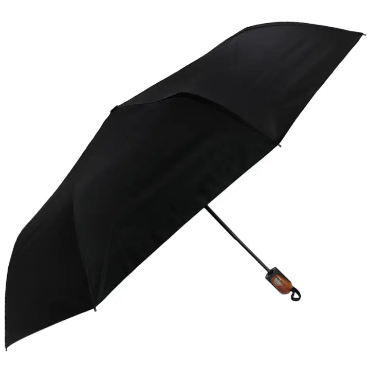 Monochrome Auto Open-Fold Compact Umbrella