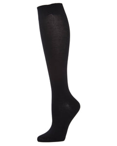 Bamboo Blend Solid Knit Knee High Socks