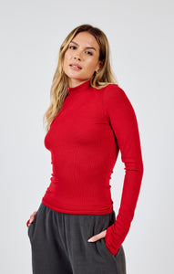 Ronan Mock Neck Knit Top