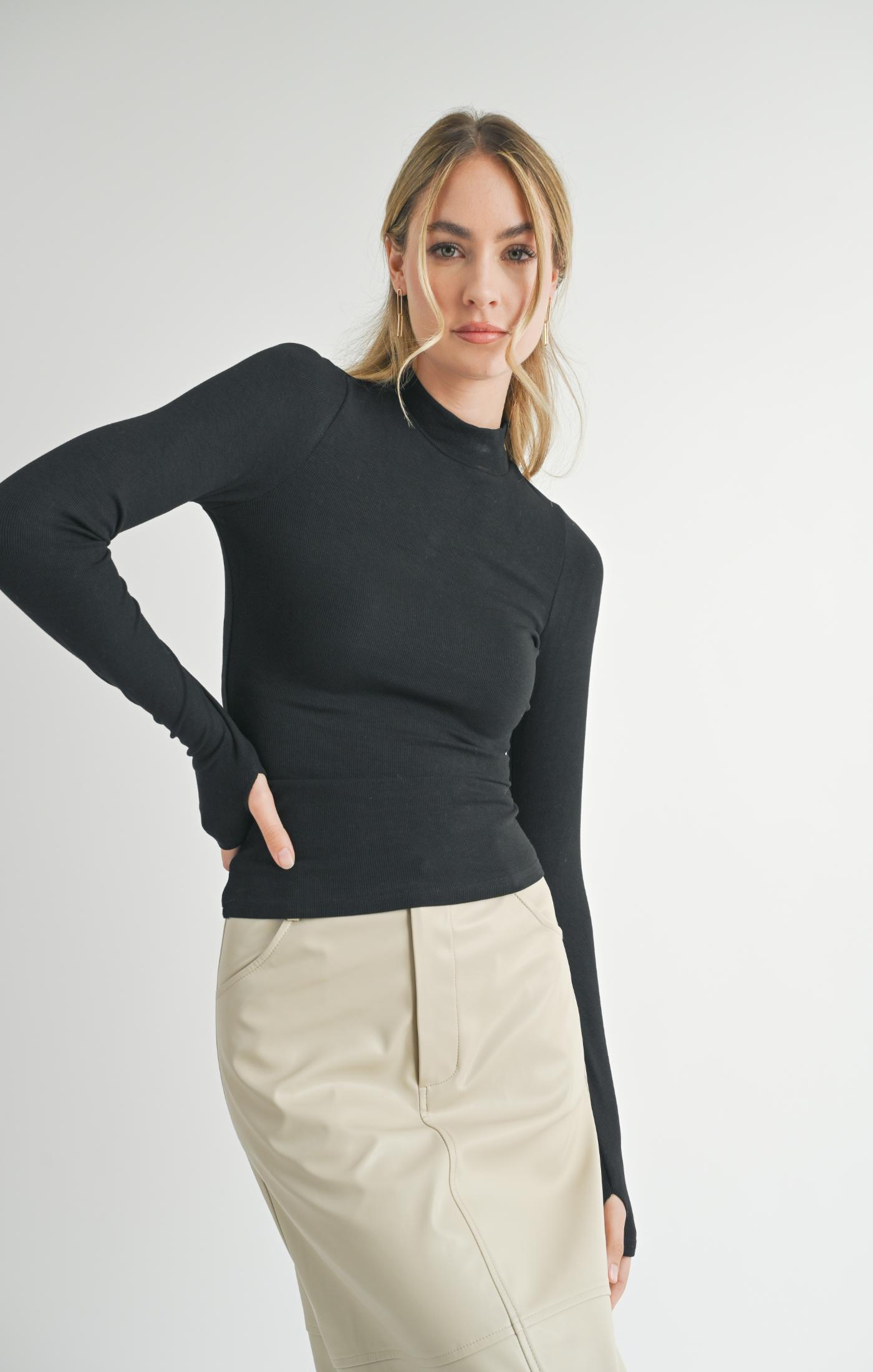 Ronan Mock Neck Knit Top