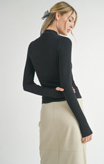 Load image into Gallery viewer, Ronan Mock Neck Knit Top
