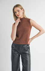 Load image into Gallery viewer, Brianna Turtleneck Sweater Tank
