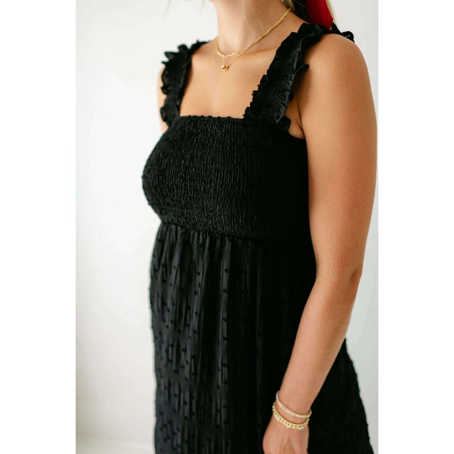 Dylan Smocked Black Dress